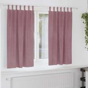 vidaXL Gardiner med gardiner 2 pcs Mörk rosa 140 x 175 cm Sammet