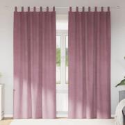 vidaXL Mörkläggningsgardiner 2 pcs Mörkrosa 140 x 225 cm Sammet