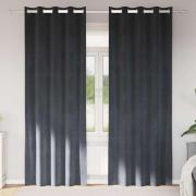 vidaXL Gardiner med gardiner 2 pcs Ljusgrå 140 x 260 cm Sammet