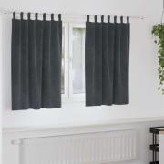 vidaXL Gardiner med gardiner 2 pcs Ljusgrå 140 x 140 cm Sammet