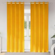 vidaXL Gardiner med gardiner 2 pcs senapsgul 140 x 260 cm Sammet