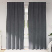 vidaXL Gardiner med gardiner 2 pcs Ljusgrå 140 x 260 cm Sammet