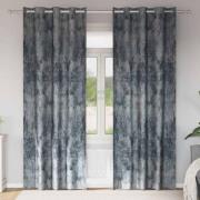 vidaXL Gardiner med gardiner 2 pcs Silvergrå 225 x 140 cm Sammet