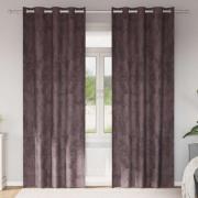 vidaXL Gardiner med gardiner 2 pcs Brun 225 x 140 cm Sammet