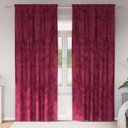 vidaXL Gardiner med gardiner 2 pcs Vinröd 225 x 140 cm Sammet