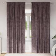 vidaXL Gardiner med gardiner 2 pcs Brun 225 x 140 cm Sammet