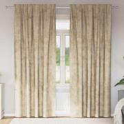 vidaXL Gardiner med gardiner 2 pcs Kräm 225 x 140 cm Sammet