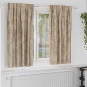 vidaXL Sammetsgardiner 2 pcs champagne 175 x 140 cm Sammet