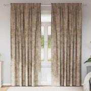 vidaXL Gardiner med gardiner 2 pcs champagne 225 x 140 cm Sammet