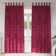 vidaXL Gardiner med gardiner 2 pcs Vinröd 225 x 140 cm Sammet