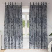 vidaXL Gardiner med gardiner 2 pcs Silvergrå 225 x 140 cm Sammet