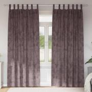 vidaXL Gardiner med gardiner 2 pcs Brun 225 x 140 cm Sammet