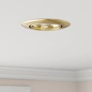 vidaXL Spotlights med strålkastare 12 pcs Guld 9 x 9 cm Metall