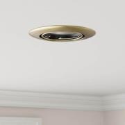 vidaXL Spotlights med strålkastare 6 pcs Mässing 9 x 9 cm Metall