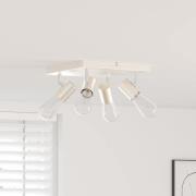 vidaXL Takspotlight Borstad nickel 26.5 x 26 x 11.5 cm Stål