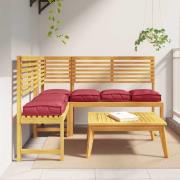 vidaXL Palldyna för sits 6 pcs Vinröd 40 x 40 x 8 cm Oxford tyg