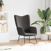 vidaXL Gungstol Mörkgrå Sherpa tyg