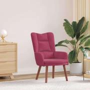 vidaXL Avkopplande stol Vinröd 63 x 67 x 94 cm Sammet