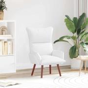 vidaXL Avkopplande stol Vit 69 x 74 x 93 cm Konstläder