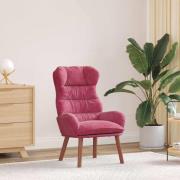 vidaXL Avkopplande stol Vinröd 69 x 74 x 93 cm Sammet