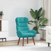 vidaXL Avkopplande stol Turkos 69 x 74 x 93 cm Sammet