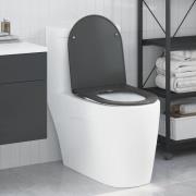 vidaXL Snabbt Släpp Toalettstolssits Antracit 44 x 36.4 x 3.4 cm