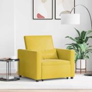 vidaXL Enkel Soffbed Gul 90 x 165 x 87 cm Sammet