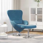 vidaXL Äggfåtölj 2 pcs Blå 63 x 73 x 90 cm Sammet
