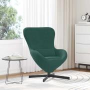 vidaXL Äggfåtölj Mörkgrön 63 x 73 x 90 cm Sammet