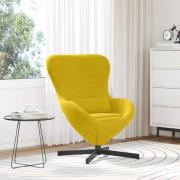 vidaXL Äggfåtölj Gul 63 x 73 x 90 cm Sammet