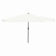 vidaXL Trädgårdsparasol Sand och Antracit 395 x 395 x 245 cm Polyester