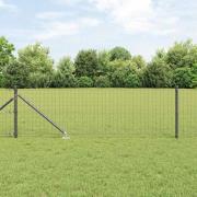 vidaXL Staketstolpar 7 pcs Grå Ø32mm 80 cm Galvaniserat stål