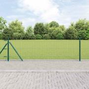 vidaXL Staketstolpar 7 pcs Grön Ø32mm 50 cm Galvaniserat stål