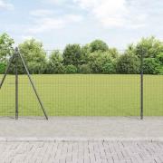 vidaXL Staketstolpar 13 pcs Grå Ø32mm 130 cm Galvaniserat stål