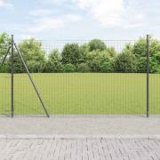 vidaXL Staketstolpar 7 pcs Grå Ø32mm 170 cm Galvaniserat stål