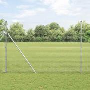 vidaXL Svetsat trådstängsel Silver 1.6 x 25 m Stål