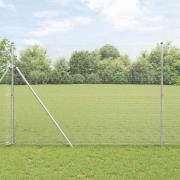 vidaXL Svetsat trådstängsel Silver 1.5 x 50 m Stål
