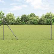 vidaXL Sexkantigt stängsel Grå 1.4 x 50 m Stål
