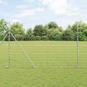 vidaXL Stängsel för åker / äng Silver 25 x 1.6 m Galvaniserat stål