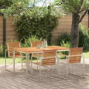 vidaXL Utomhus Matbord Brun 150 x 90 x 75 cm massivt akacia