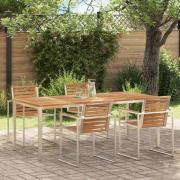 vidaXL Utomhus Matbord Brun 200 x 90 x 75 cm Massivt teakträ