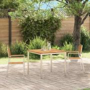 vidaXL Trädgård Stol 2 pcs Brun 56 x 54.5 x 87cm Massivt akaciaträ