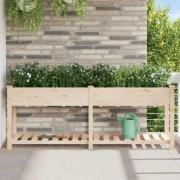 vidaXL Trädgårdsplanterare Beige 203 x 53 x 76.5 cm Massivt granträd