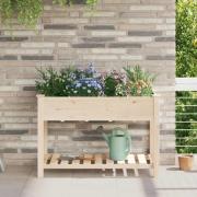 vidaXL Trädgårdsplanterare Beige 115 x 59 x 76.5 cm Massivt granträd