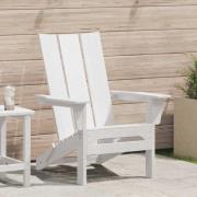 vidaXL Fällbar Adirondack Stol Vit 74.5 x 80.5 x 90cm Plast