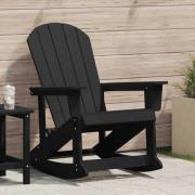 vidaXL Adirondack Gungstol Svart 92 x 73,5 x 92 cm HDPE