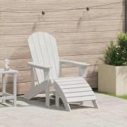 vidaXL Adirondackstol Vit 74 x 82 x 92cm Plast