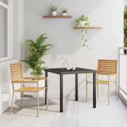 vidaXL Trädgårds stapelbara stolar 2 pcs Brun, Beige