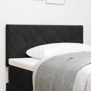 vidaXL Huvudgavel Svart 100 cm Sammet