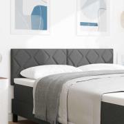 vidaXL Huvudgavel med huvudgavel Mörkgrå 144 cm Konstläder